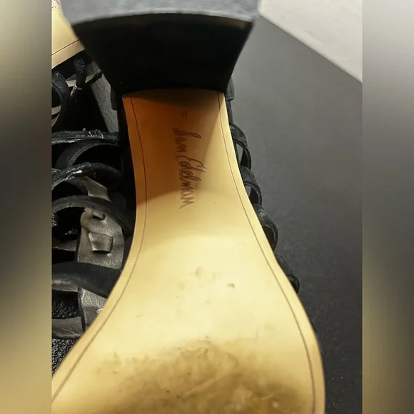 Sam Edelman Yarina strappy heels - chunky heel, suede, open toe, straps, 11 - Picture 8 of 8